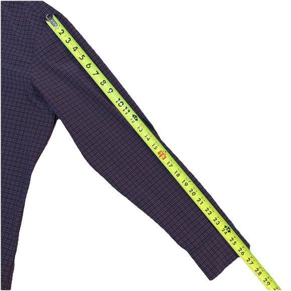 Mizzen+Main Gingham Leeward Collection Trim Fit Mens Long Sleeve Shirt Large - Picture 4 of 8